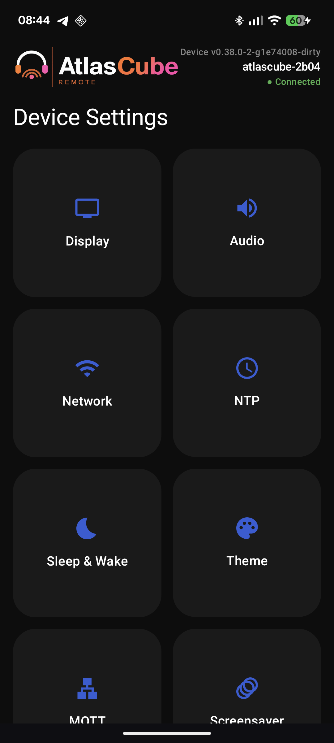 App — settings