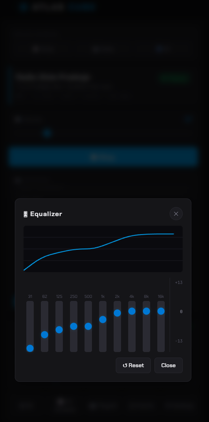Web UI — equalizer