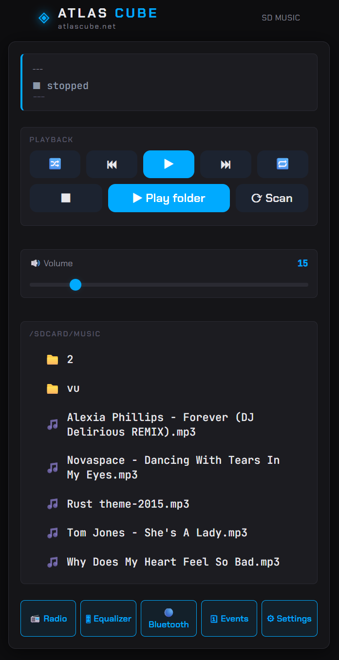 Web UI — SD player