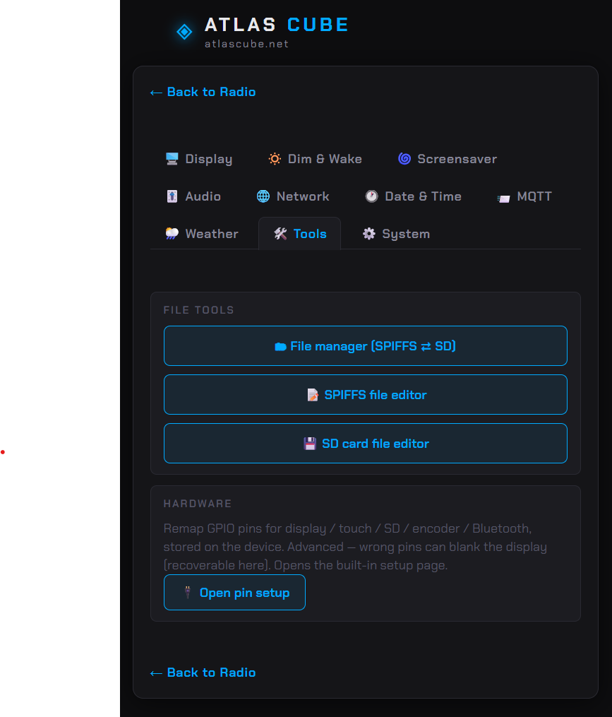 Web UI — tools